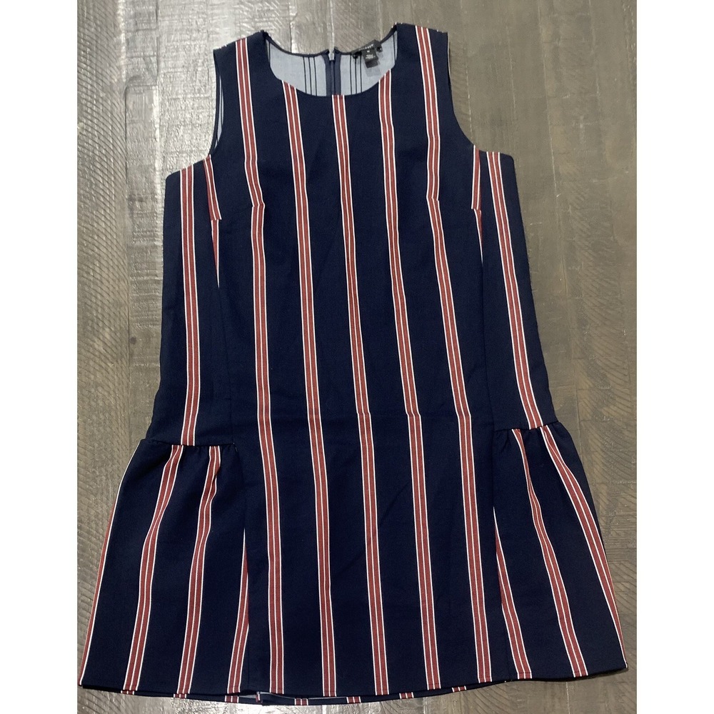 Halogen Women's Size M - Burgundy Red & Navy Blue Casual Knee Length Dress